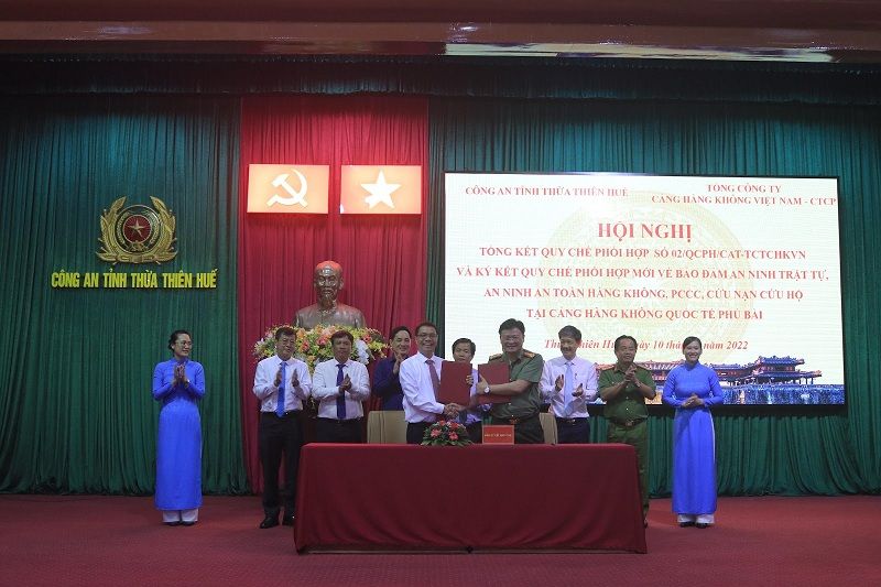 ACV ký kết Quy chế phối hợp với công an tỉnh Thừa thiên Huế 