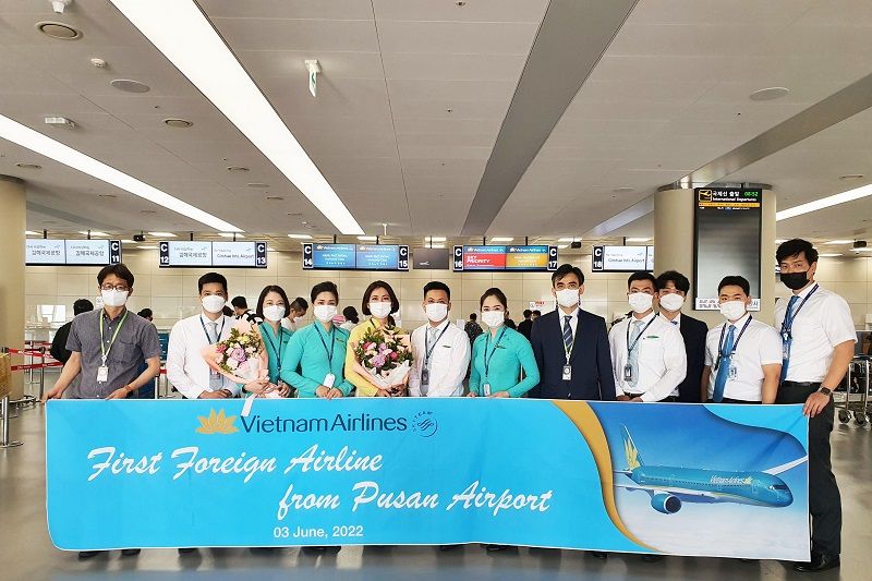 VNA là hãng hàng không nước ngoài đầu tiên khai thác đến sân bay Busan, Hàn Quốc