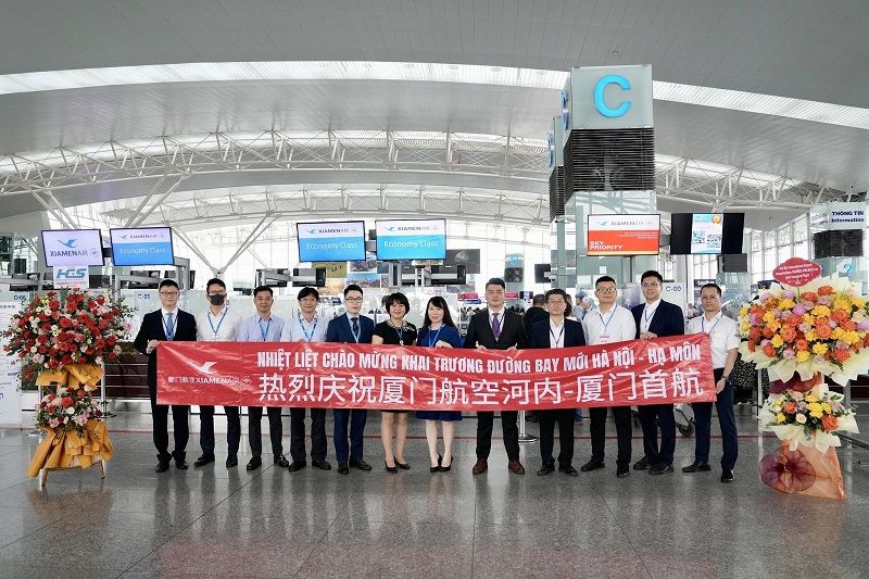 Cảng HKQT Nội Bài chào đón hãng hàng không Xiamen Airlines mở đường bay quốc tế đến Hà Nội
