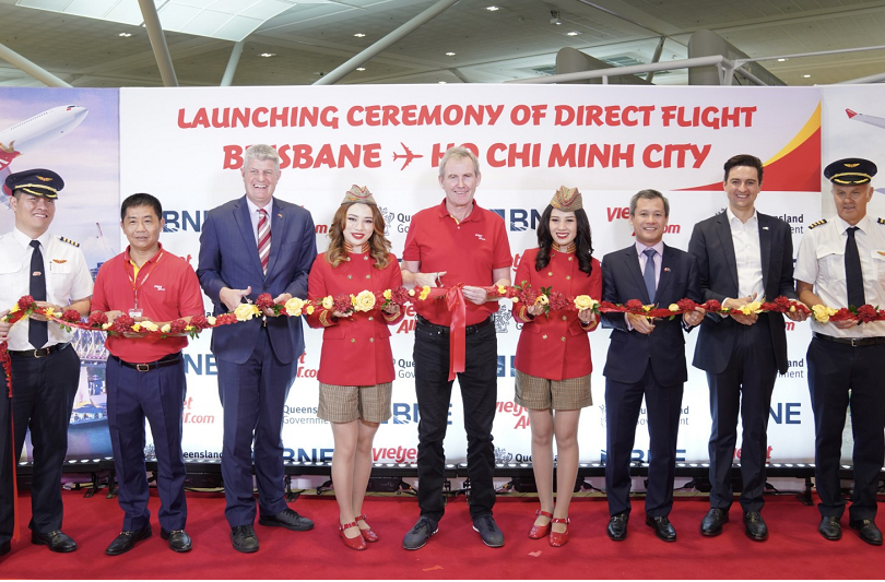 Vietjet khai trương đường bay kết nối Brisbane (Úc) và TP.Hồ Chí Minh